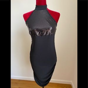 Halter Neck Sequin Dress